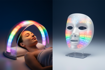 7-color LED light therapy facial dome vs mask
