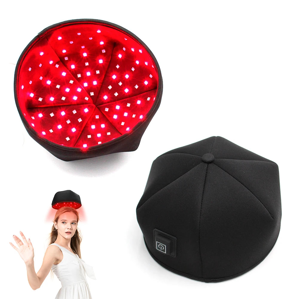 Portable Wearable Red Light Therapy Scalp Care Cap with 660nm & 850nm LEDs 120 LEDs Muscle Relaxation & Brightening for Home Use