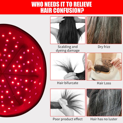 Portable Wearable Red Light Therapy Scalp Care Cap with 660nm & 850nm LEDs 120 LEDs Muscle Relaxation & Brightening for Home Use