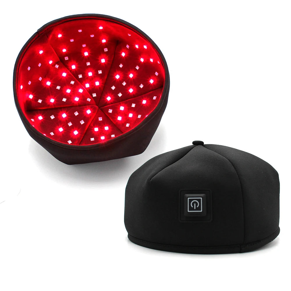 Portable Wearable Red Light Therapy Scalp Care Cap with 660nm & 850nm LEDs 120 LEDs Muscle Relaxation & Brightening for Home Use