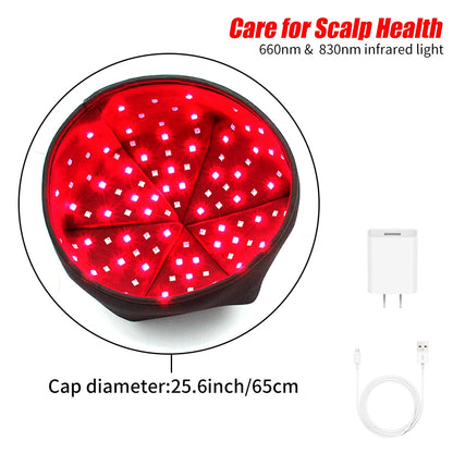 Portable Wearable Red Light Therapy Scalp Care Cap with 660nm & 850nm LEDs 120 LEDs Muscle Relaxation & Brightening for Home Use