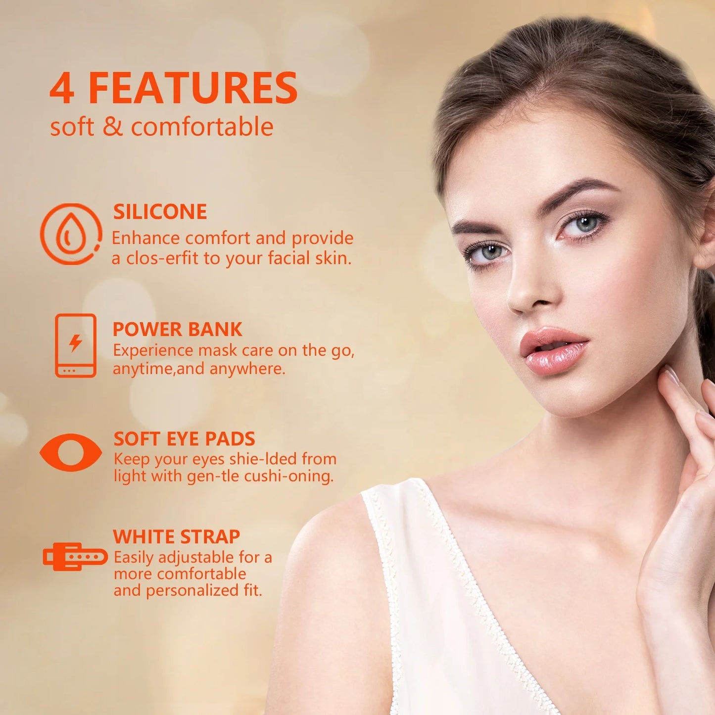 OEM/ODM Led Red Light Therapy for Face, 7 Color Facial Mask Blue Red for Face Facial Skin Care